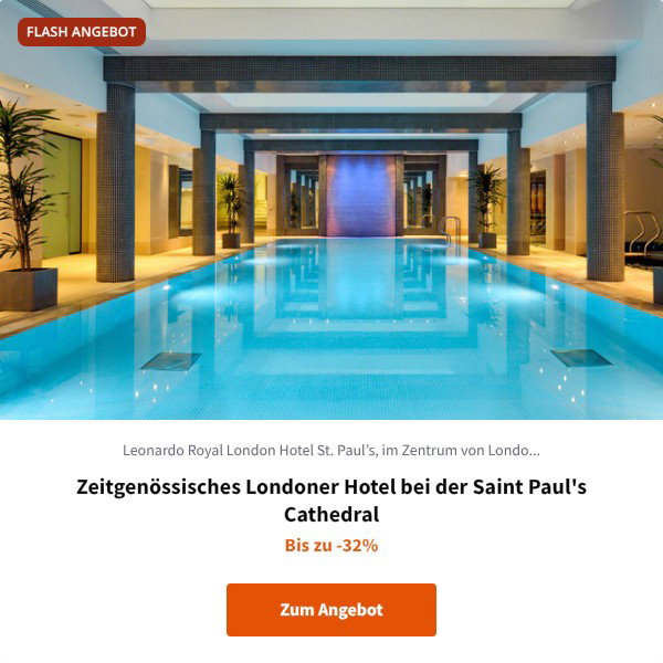 Zeitgenössisches Londoner Hotel bei der Saint Paul's Cathedral