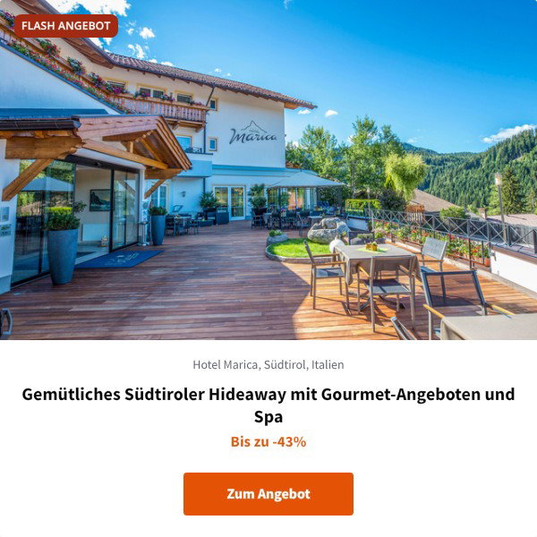 Gemütliches Südtiroler Hideaway mit Gourmet-Angeboten und Spa