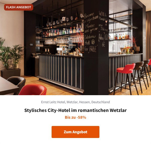 Stylisches City-Hotel im romantischen Wetzlar
