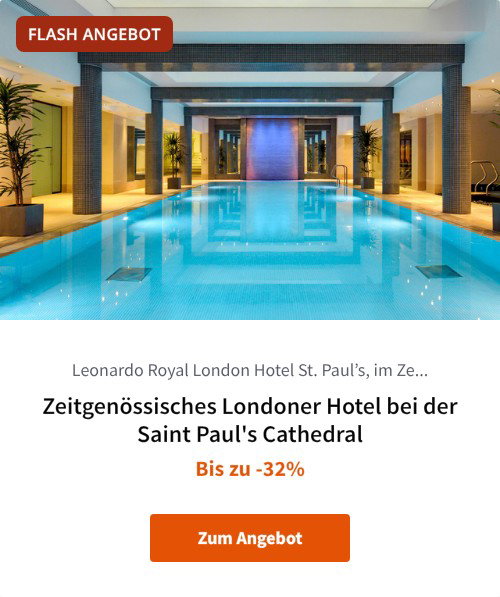 Zeitgenössisches Londoner Hotel bei der Saint Paul's Cathedral