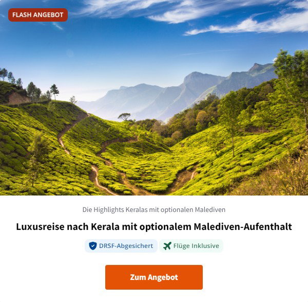 Luxusreise nach Kerala mit optionalem Malediven-Aufenthalt
