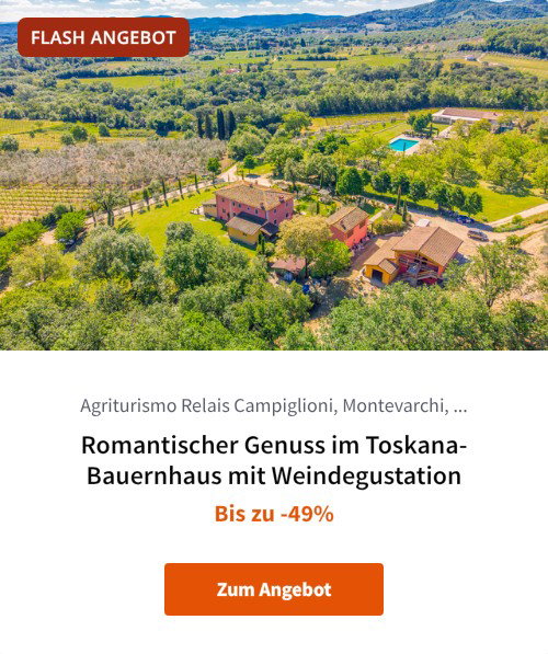 Romantischer Genuss im Toskana-Bauernhaus mit Weindegustation