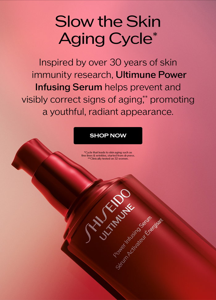 Inspired by 30 years of skin immunity research, Ultimune Power Infusing Serum helps prevent and visibly corrects signs of againg.