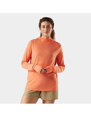 Women's Merino Sun Hoodie-Coral Reef / M