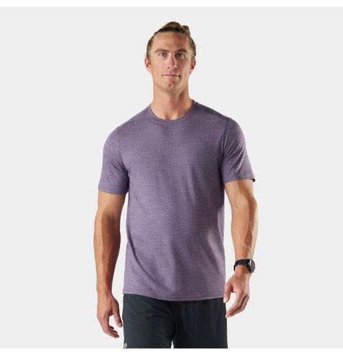 Men's Active Short Sleeve-Purple Storm Heather / L