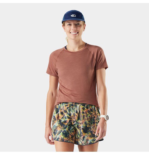 Women's Active Ultralite Short Sleeve-Mocha / M