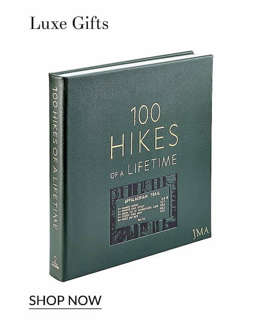 Luxe Gifts: 100 hikes leather bound book