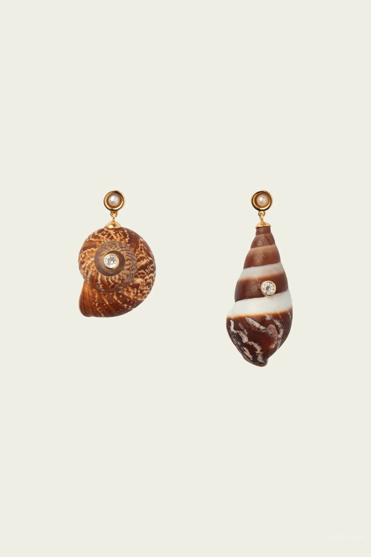 Image of Caracol Earrings in Brown