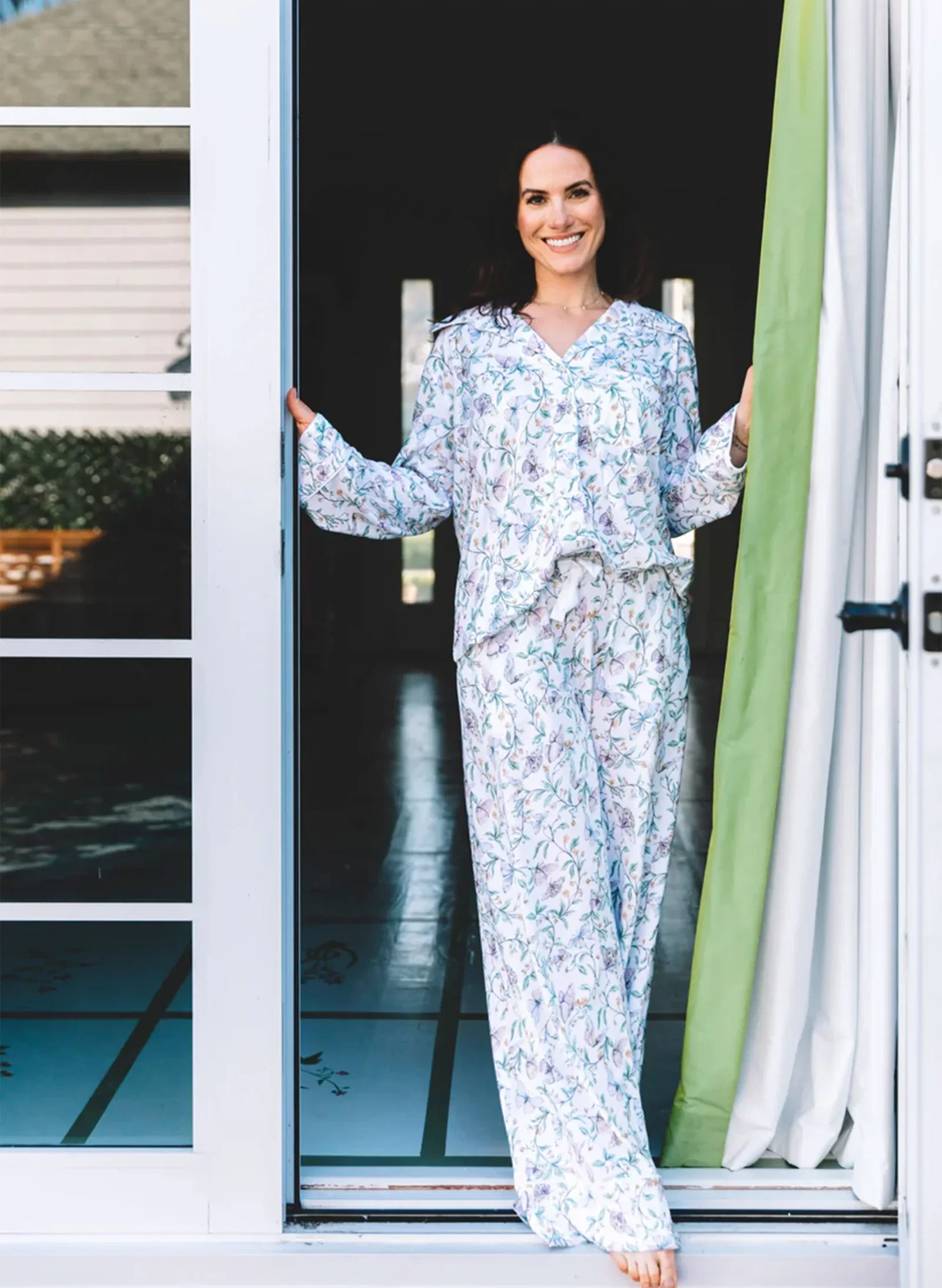 Image of Women's Parker Pajama Set - Botanical Whisper