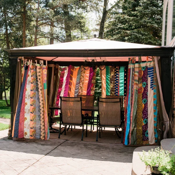 Rainbow Oasis Recycled Sari Curtains