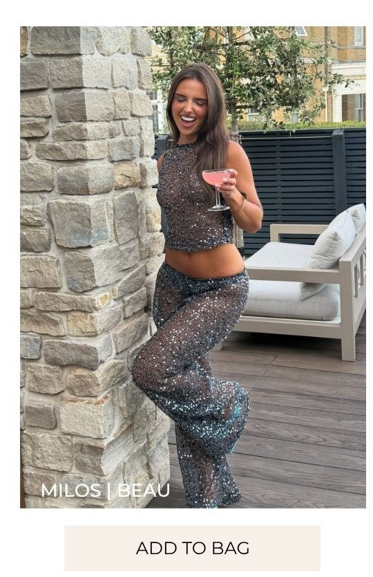 milos sequin trousers