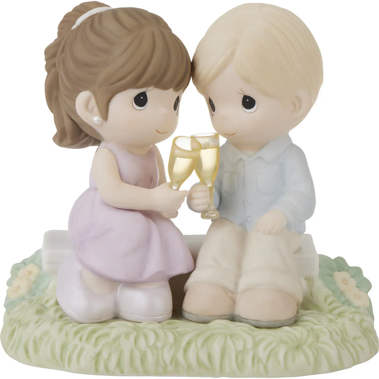 Image of To Our Everlasting Love Blonde Boy/Brunette Girl Figurine