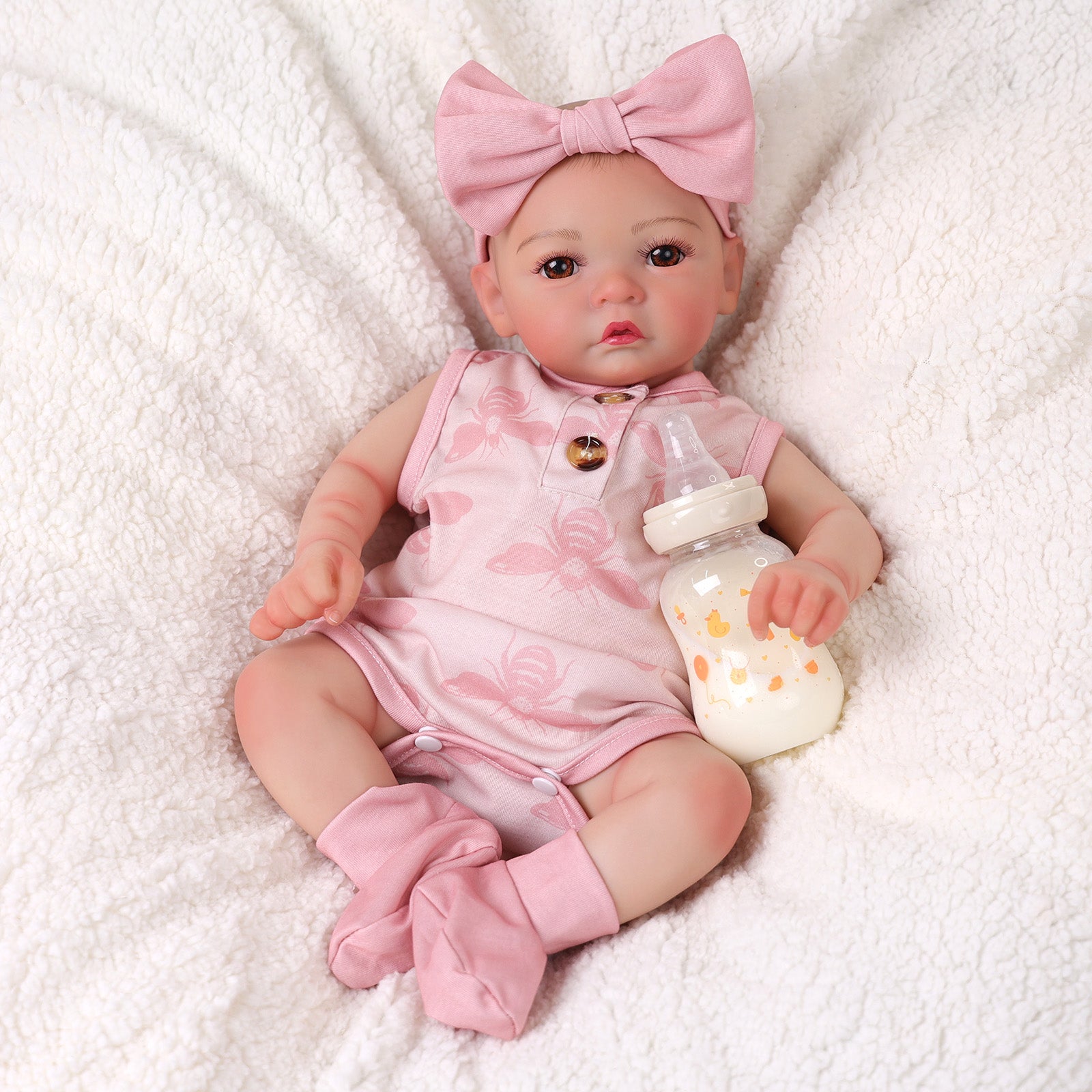 [U.S. 3–7 Days Delivery] Babeside Quiet Reborn Baby Megan 17'' Little Infant Girl Building Lovely Memories