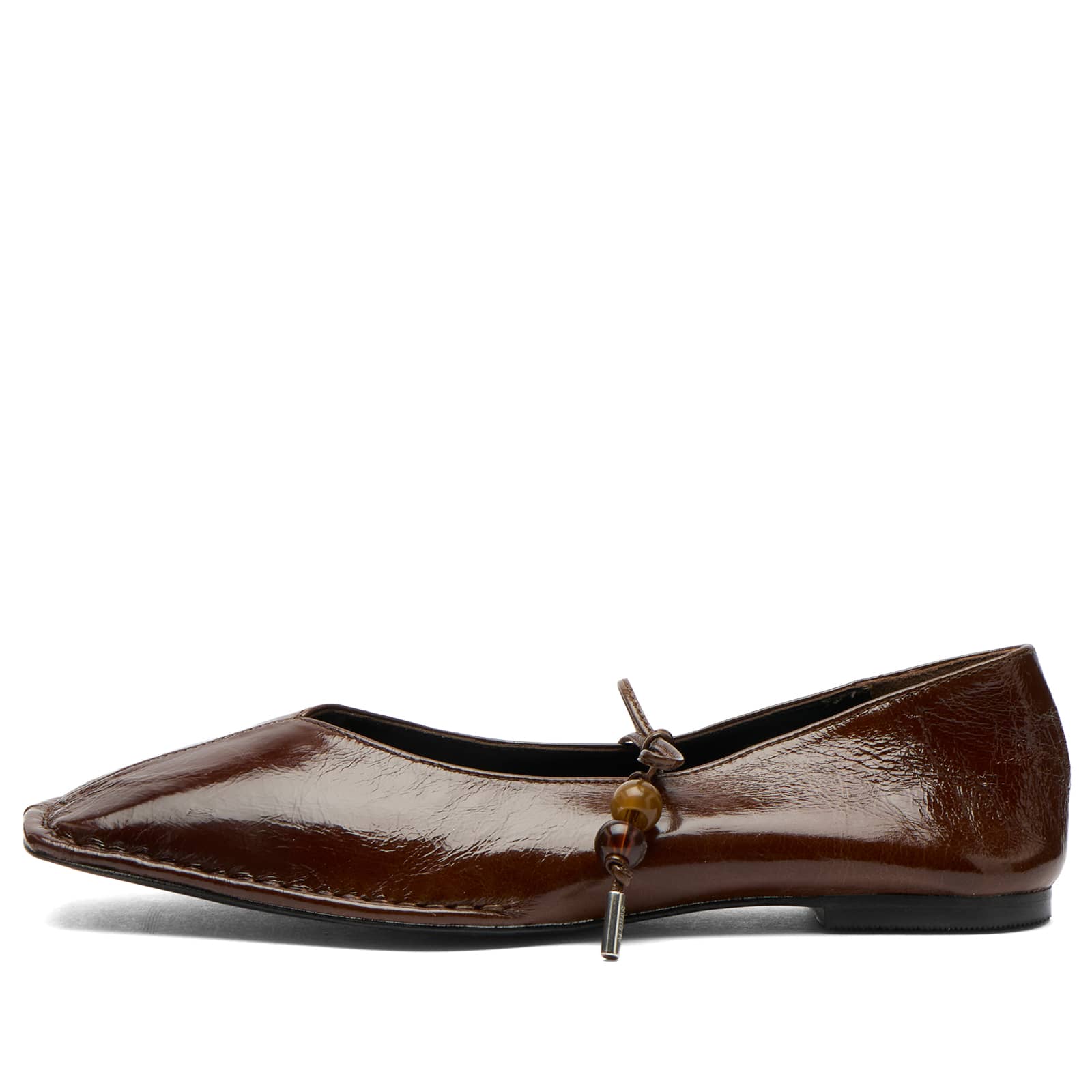ALOHAS Sway Beads Leather Ballet Flats