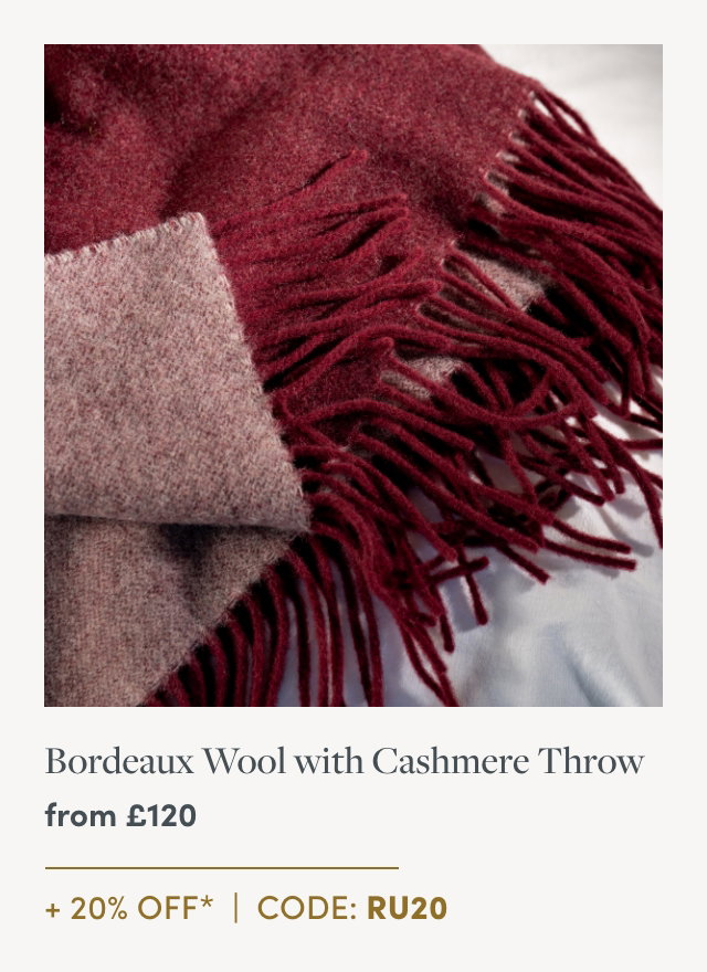 Bordeaux Luxury Wool with Cashmere Throw