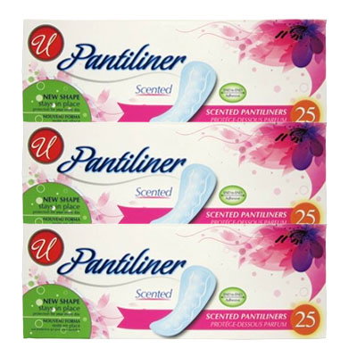 Women's Panty Liners - Scented, 25 CT