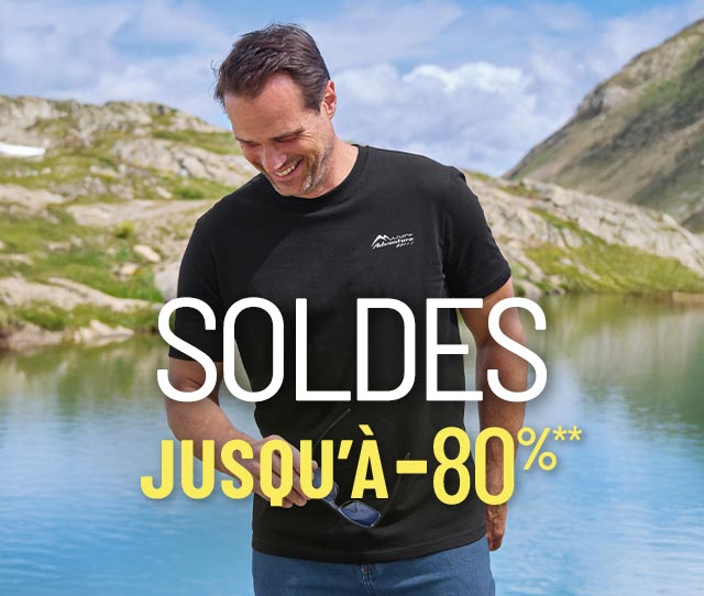Soldes jusqu'à moins 80 pour cent**