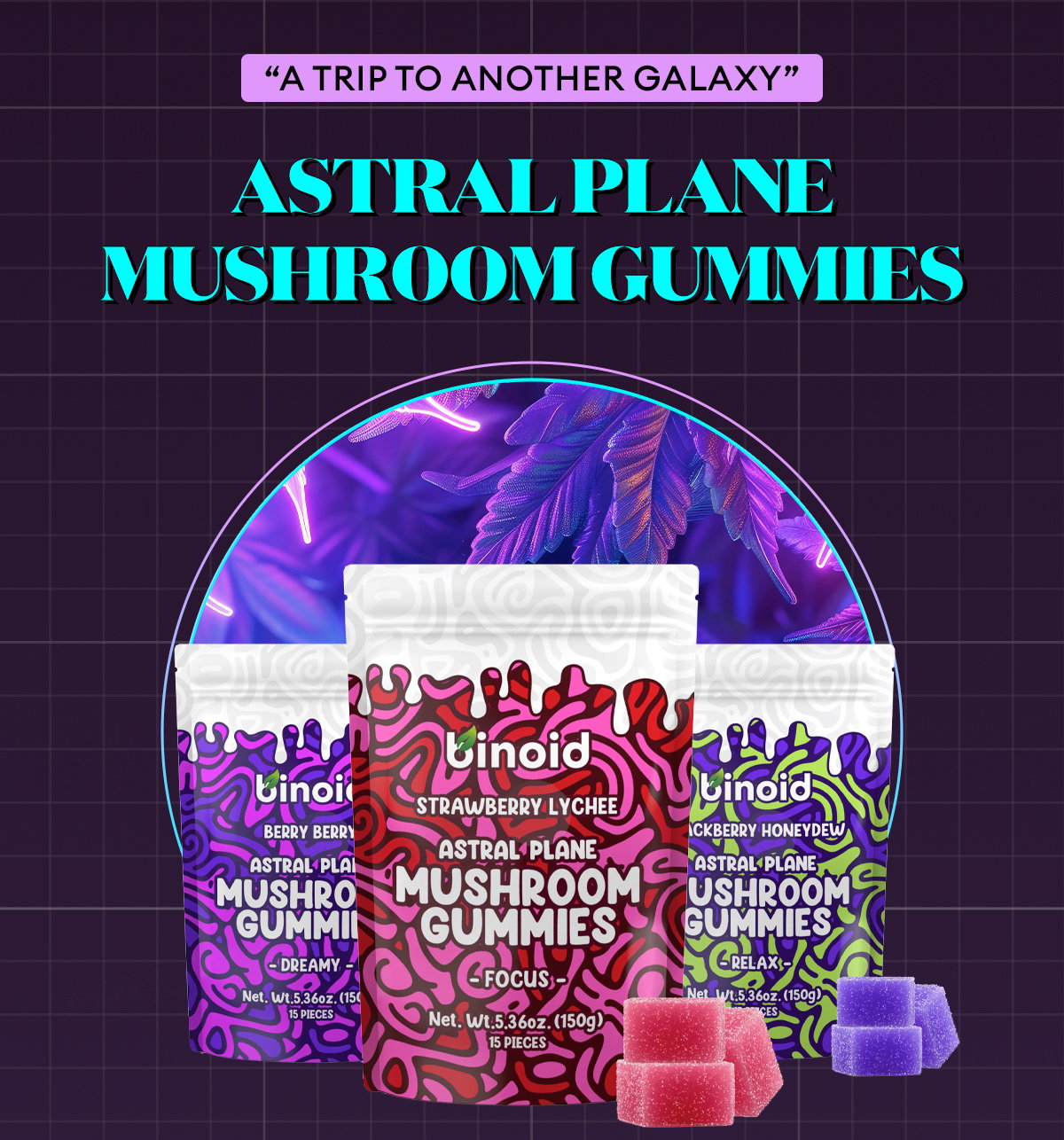 "A Trip to Another Galaxy" | Astral Plane Mushroom Gummies