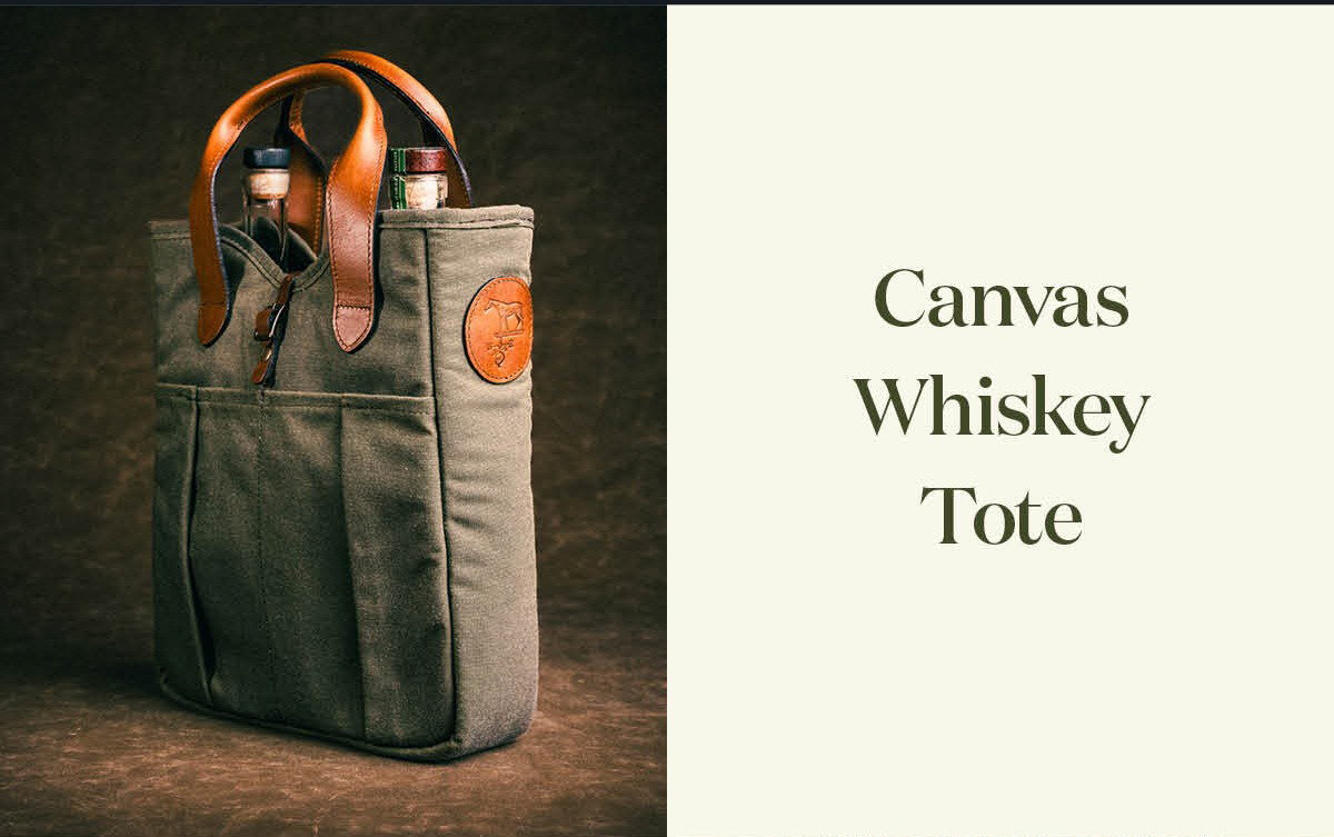 Canvas Whiskey Tote