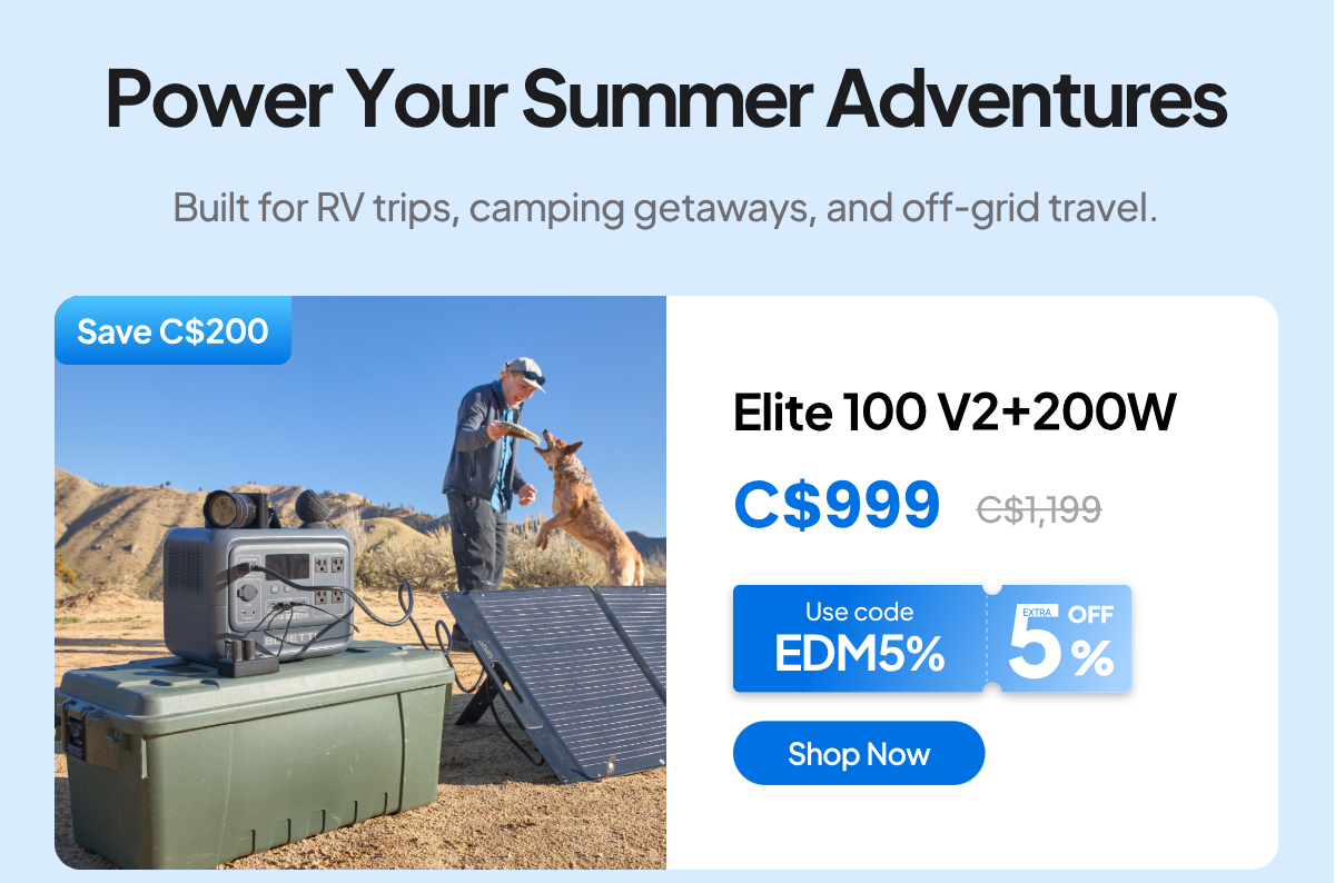 BLUETTI Elite 100 V2+200W, C$999