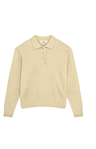 Jac + Jack Scout Organic Cotton Cashmere Polo - Banana