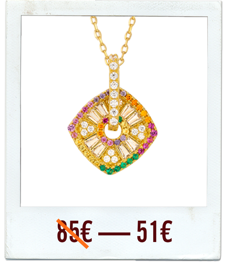 NECKLACE - RAINBOW SQUARE