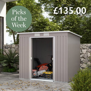Outsunny 7 x 4ft Metal Garden Storage Shed w/ Double Door & Ventilation Grey