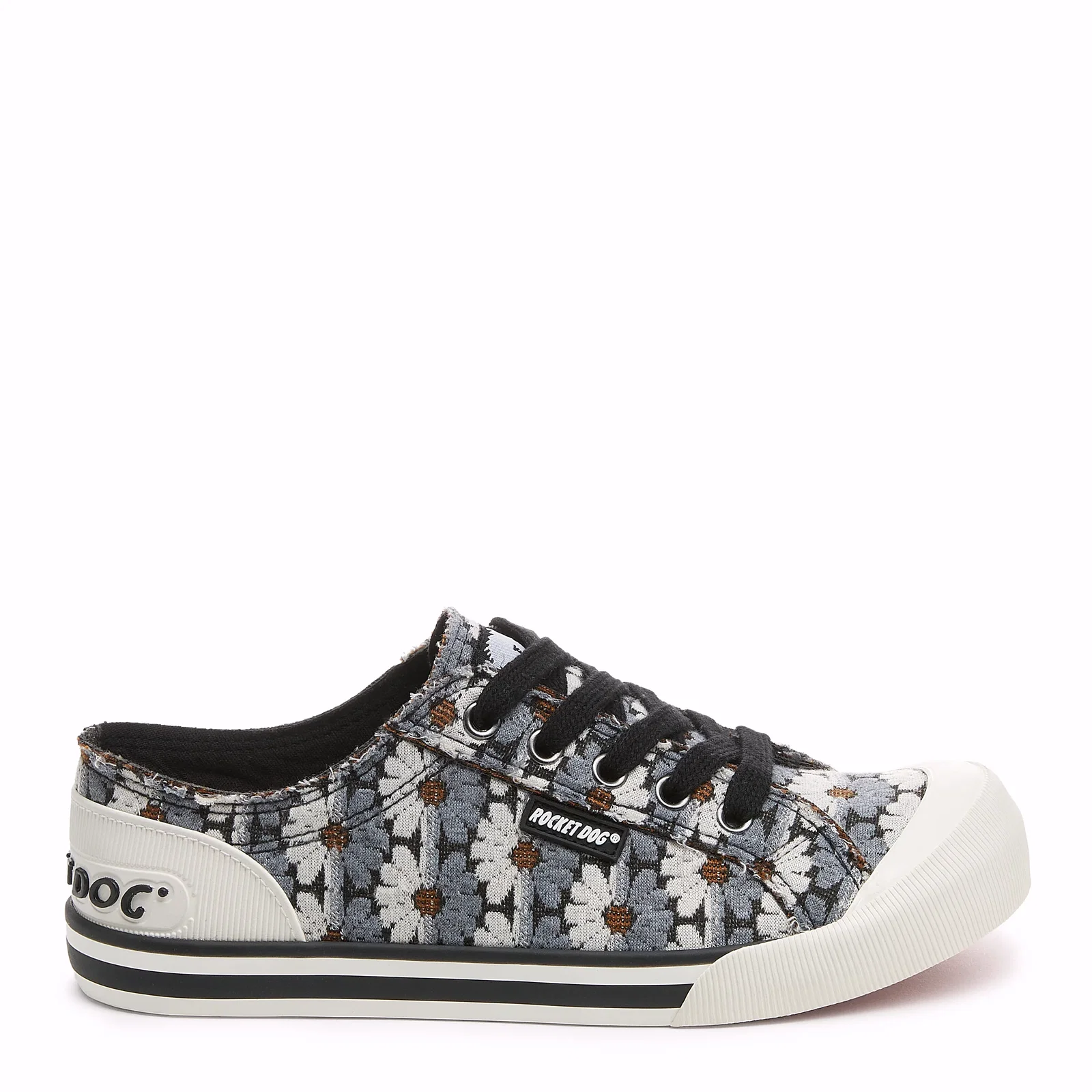Image of Jazzin Black Grey Floral Trainers