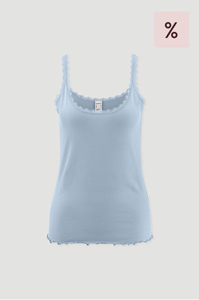 Tanktop COTTON FEEL LACE aus Bio-Baumwolle