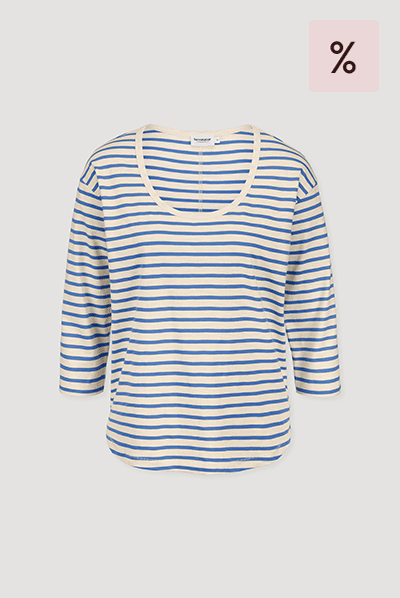 Light Slub Streifen Longsleeve Relaxed aus reiner Bio-Baumwolle