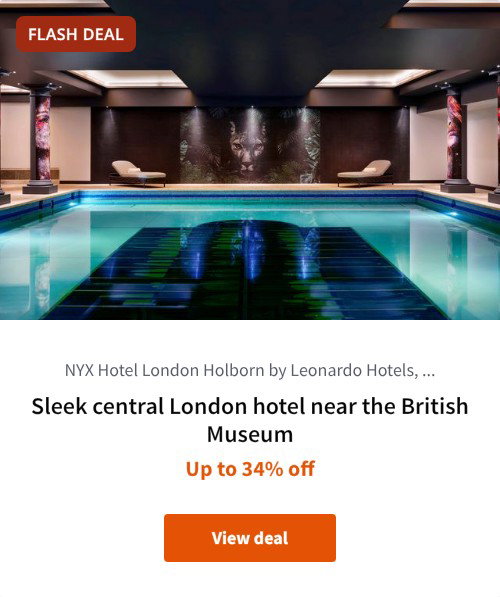 Sleek central London hotel near the British Museum