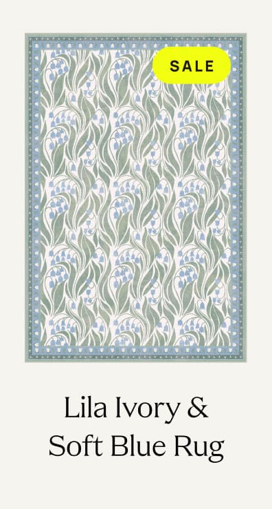 Lila Ivory & Soft Blue Rug