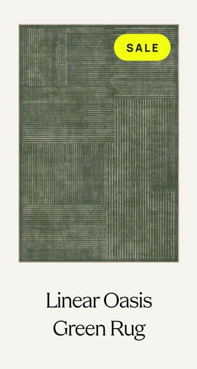 Linear Oasis Green Rug