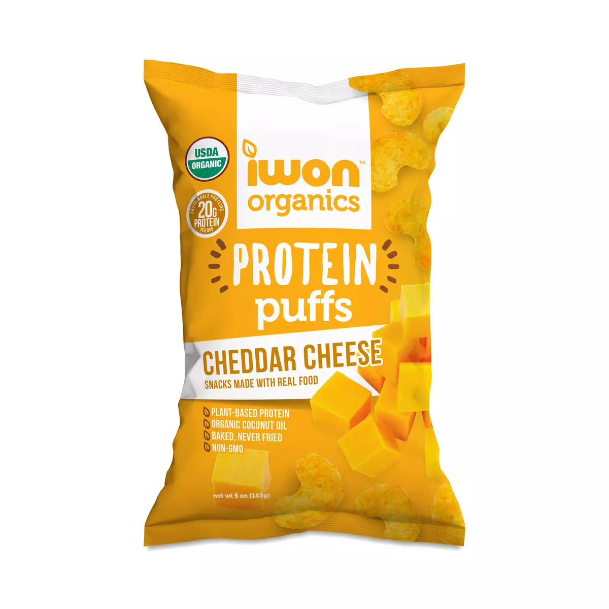 IWON Organics Protein Puffs, Cheddar Cheese