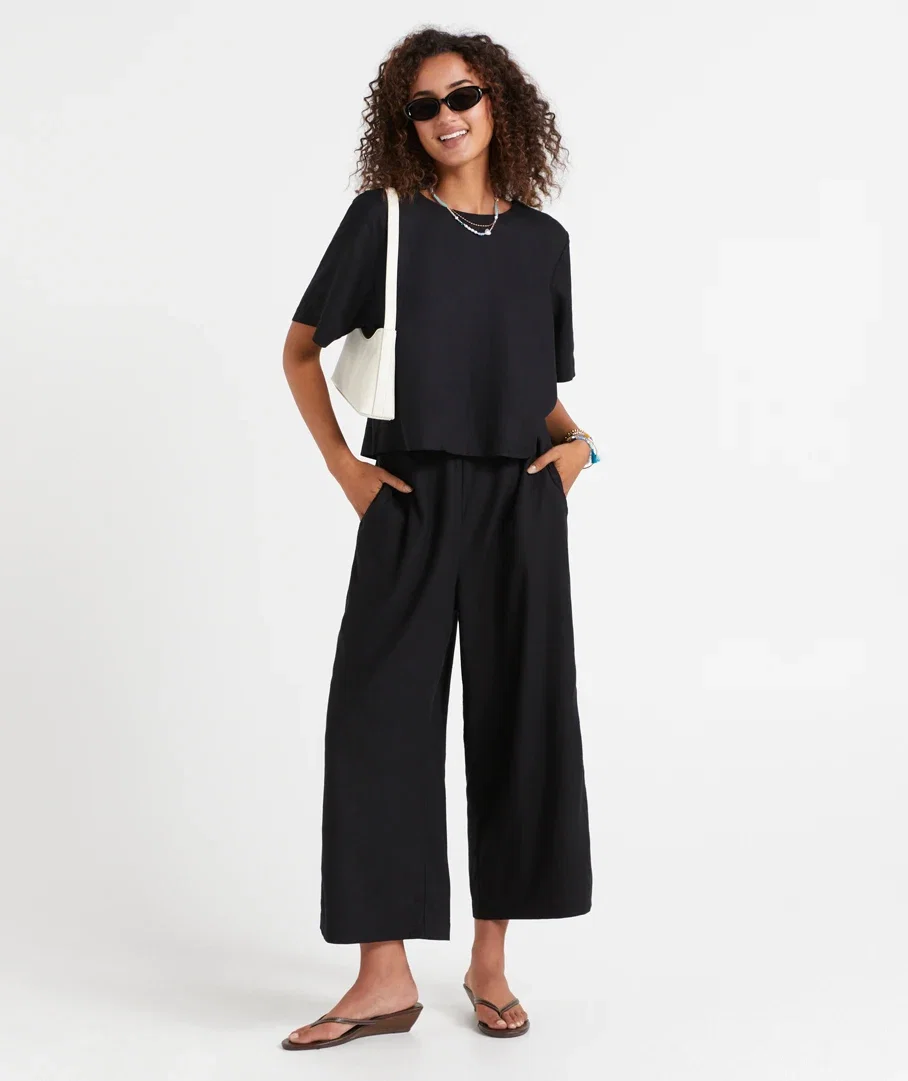 ELLA EUROPEAN LINEN BLEND CULOTTE