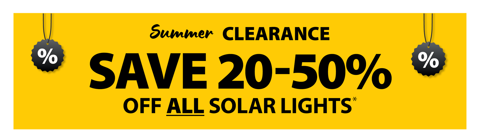 SAVE 20-50% OFF ALL SOLAR LIGHTS