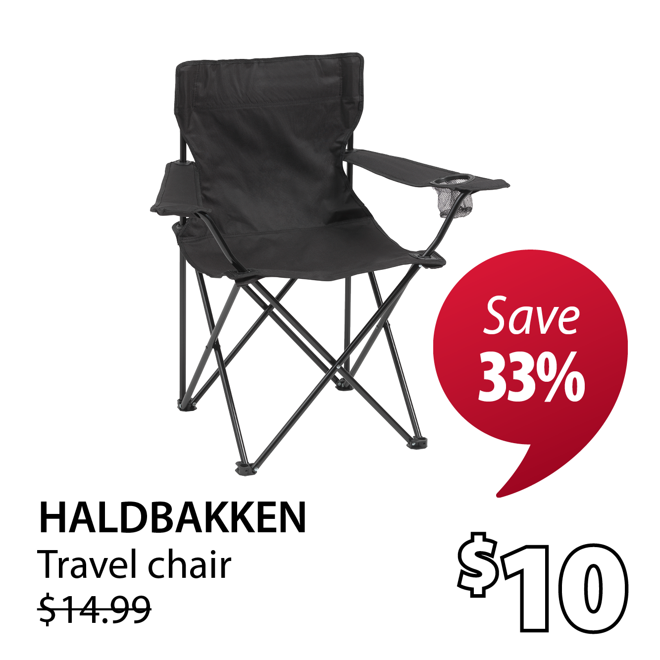 HALDBAKKEN Travel chair | Save 33%