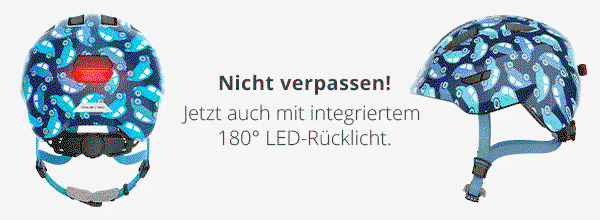 Nicht verpassen! Jetzt auch mit integriertem 180° LED-Rücklicht.