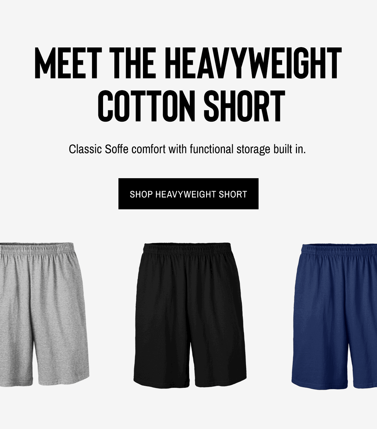 Meet The Heavyweight Cotton Short Classic Soffe comfort with functional storage built in 