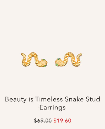Beauty is Timeless Snake Stud Earrings