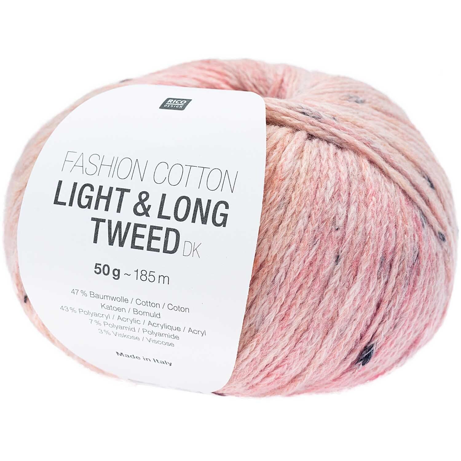 Fashion Cotton Light & Long Tweed dk Pink