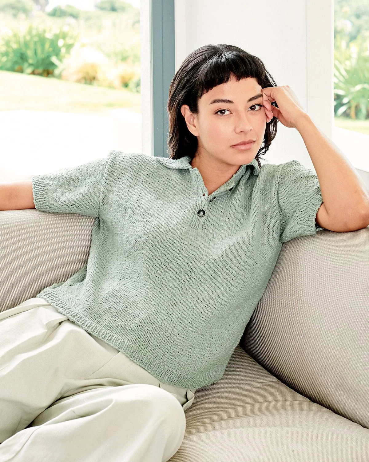 Strickanleitung Polo-Shirt Mint