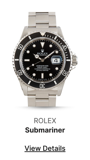 Used Steel Rolex Submariner Black Dial Ref 16610