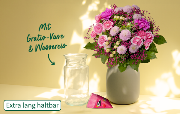 Extra lang haltbar: Blumenstrauß Schöner Sommer mit 2 Gratis-Geschenken für 32,99 €