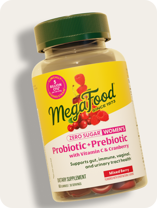 MegaFood Zero-Sugar Women's Probiotic + Prebiotic with Vitamin C & Cranberry