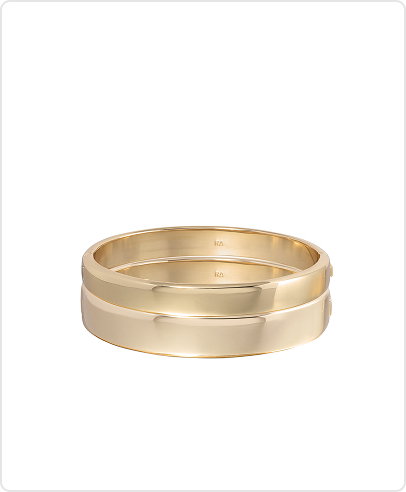 Cushion Hinged Bracelet Duo