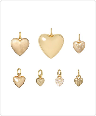 The Gold Heart Charms