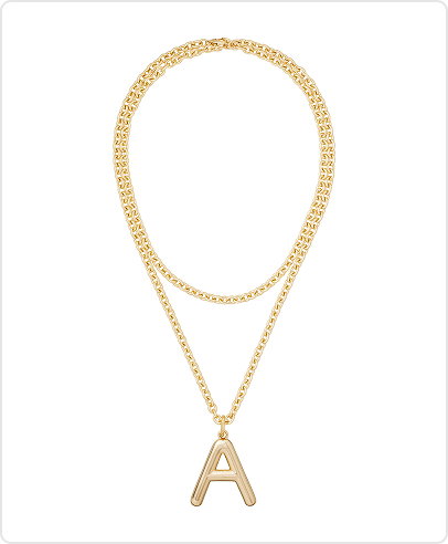 The Very Big Puffy Initial Necklace