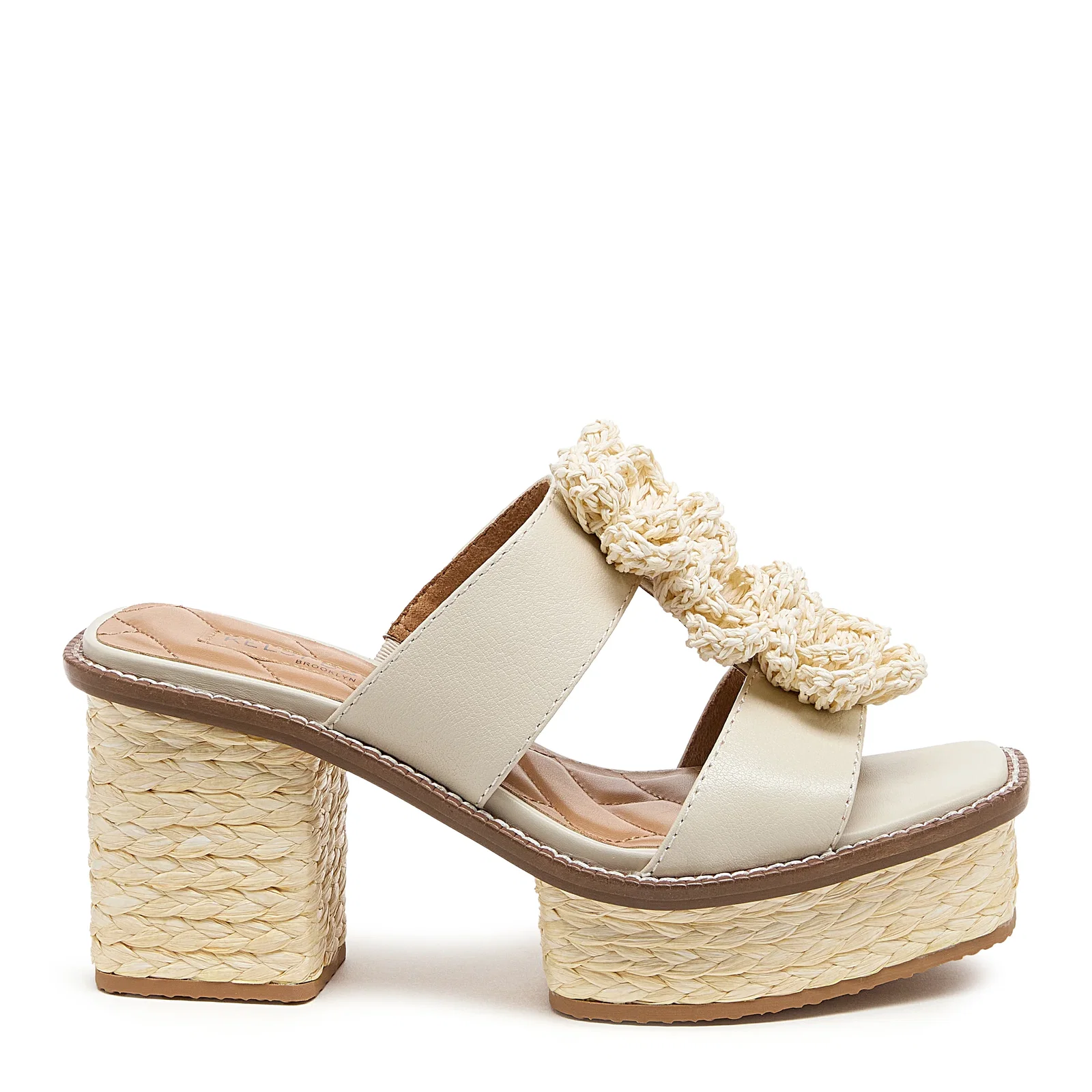 Image of Grandy Raffia Flower Platform Sandals
