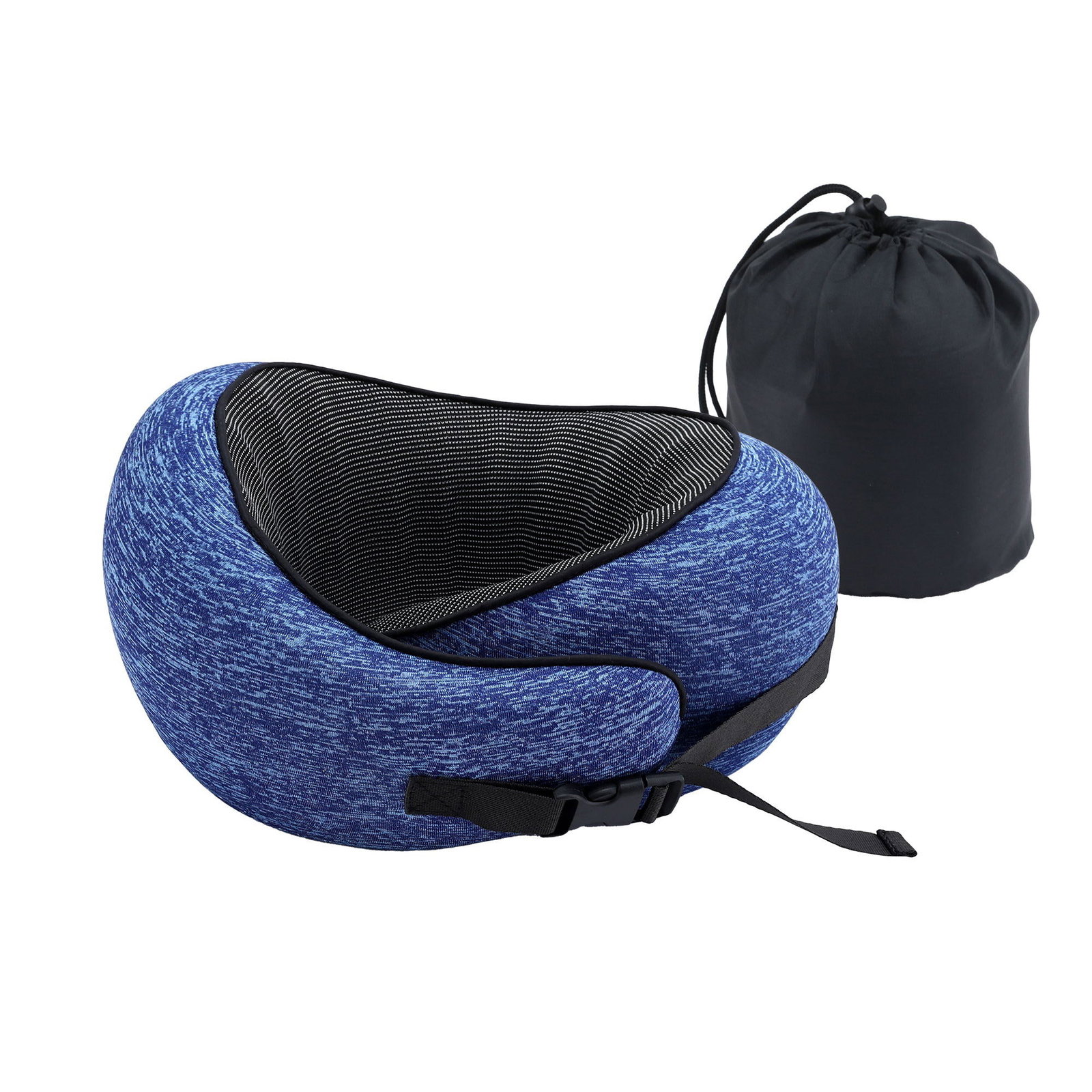 Travel Pillows for Airplanes Ergonomic Memory Foam Neck Pillow, Breathable & Washable Cover, Travel Bag Included, Airplane Pillow for Airplane, Car, Office and Home, Blue